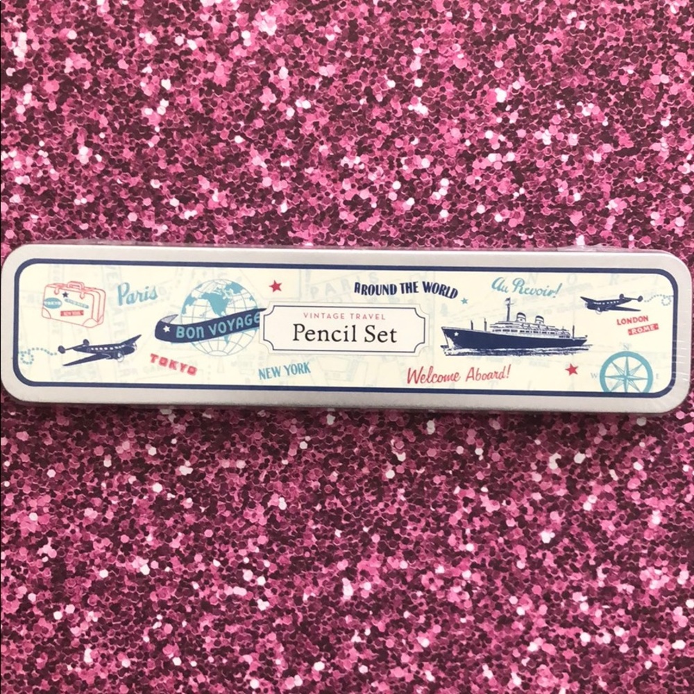 Brand new Vintage Travel Pencil Set and Sharpener